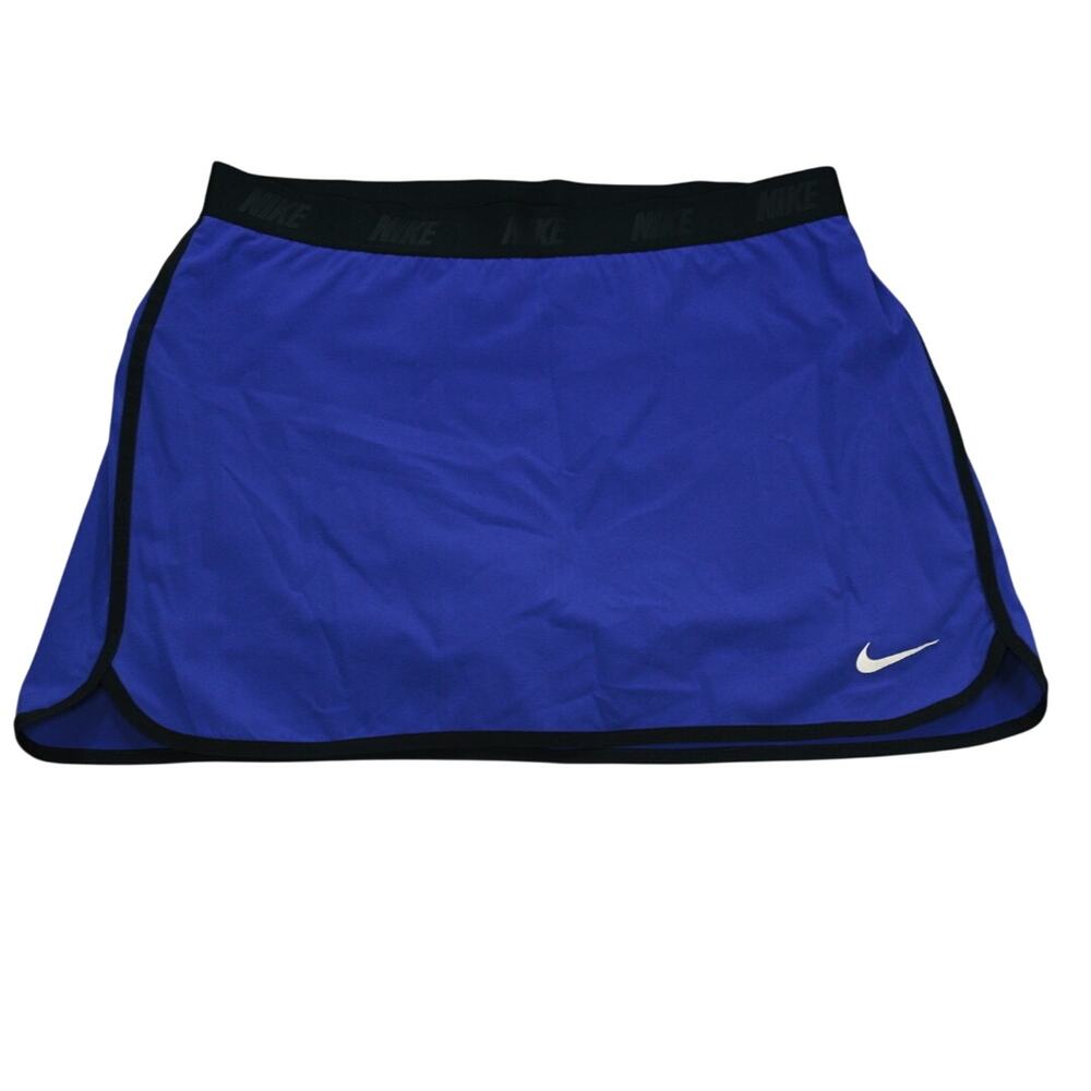 Nike Women's Dri-FIT Skort Large Gray White Trim Tennis Golf Athletic Skirt